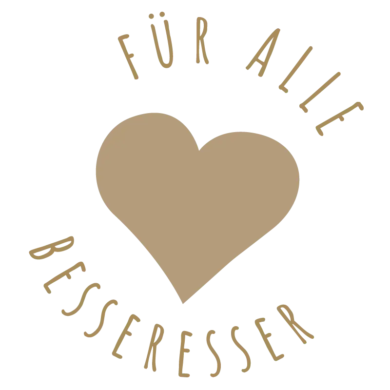 Dekoelement mit dem Spruch "Für alle Besseresser"